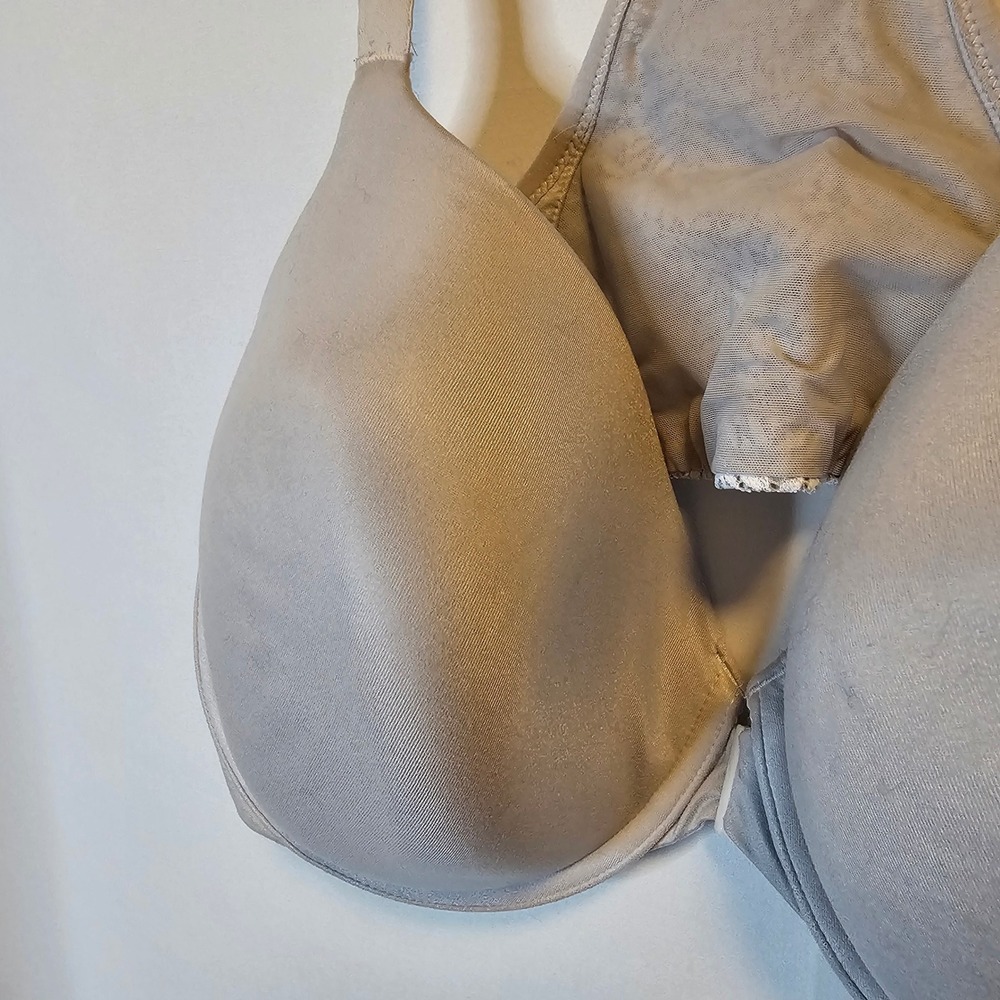 Victoria's Secret Perfect Coverage Bra 40DD Gray Lace Racerback Front Closure - Picture 2 of 6